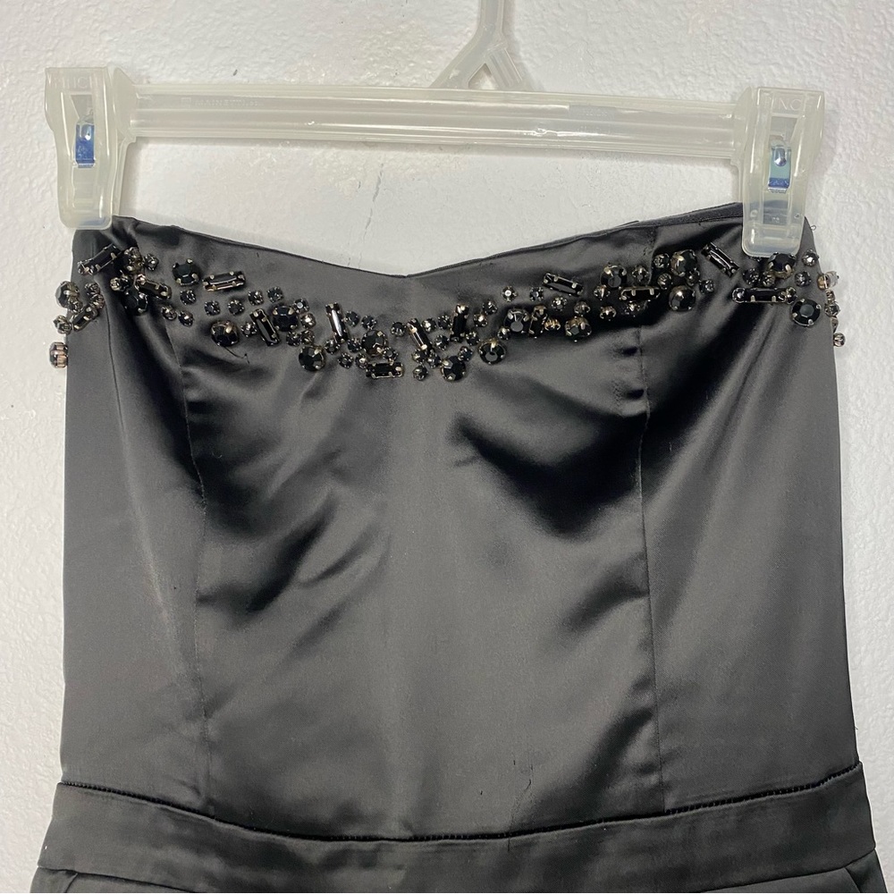 Forever U Exclusive | Women's Black Strapless Romper with Pearl design Size S - Picture 2 of 16